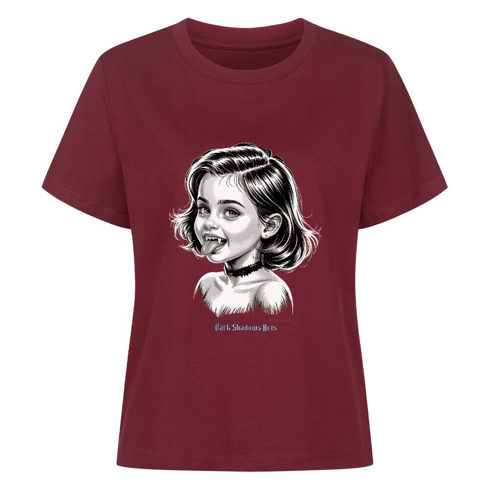 Kleine Vampirin mit Frechmut - Premium Organic Shirt Women | T-Shirt | Dark Shadows Arts