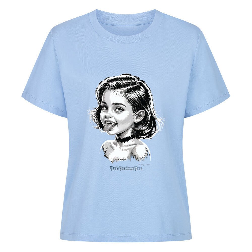 Kleine Vampirin mit Frechmut - Premium Organic Shirt Women | T-Shirt | Dark Shadows Arts