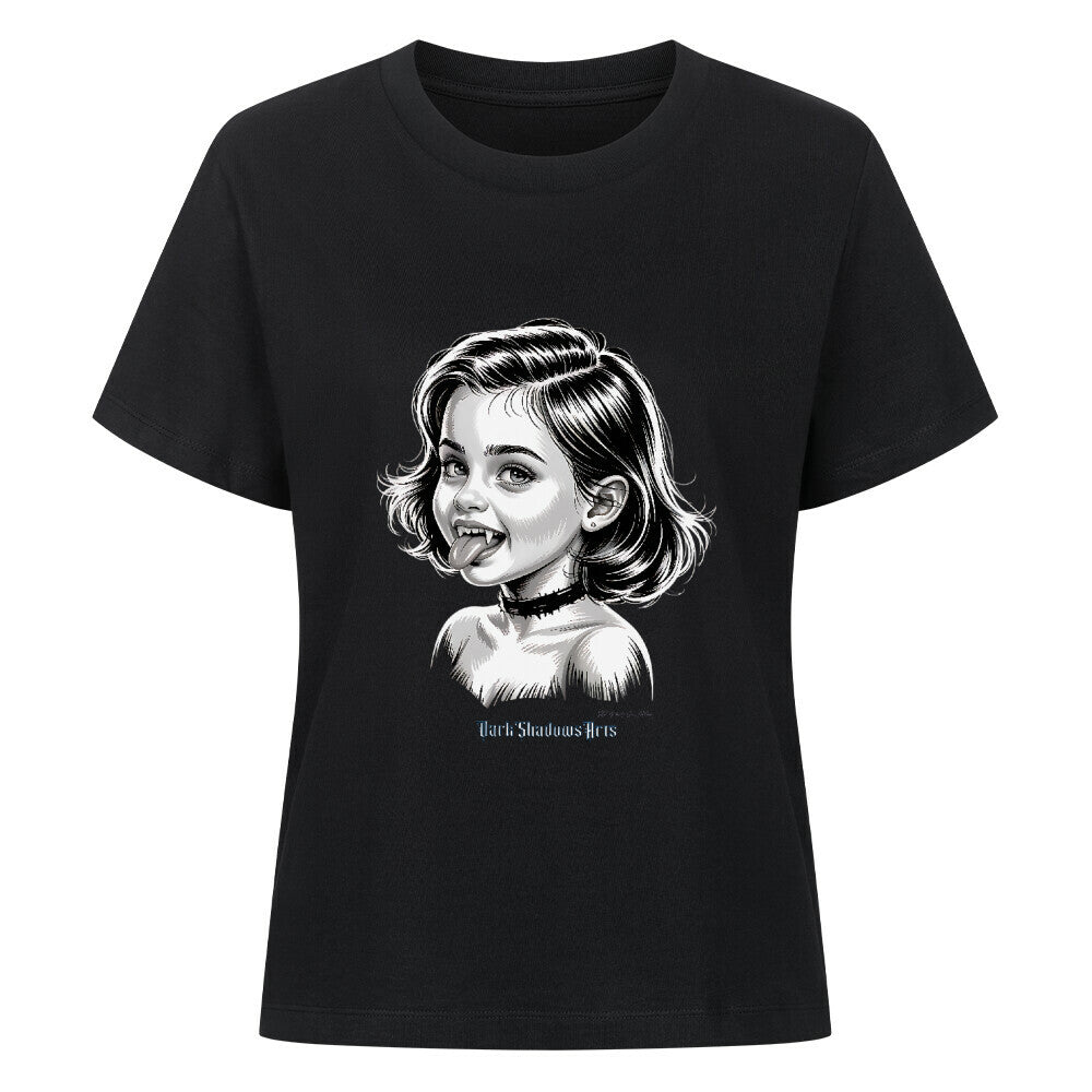 Kleine Vampirin mit Frechmut - Premium Organic Shirt Women | T-Shirt | Dark Shadows Arts