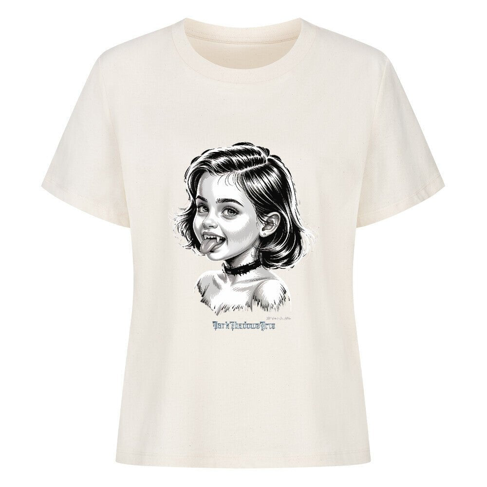 Kleine Vampirin mit Frechmut - Premium Organic Shirt Women | T-Shirt | Dark Shadows Arts