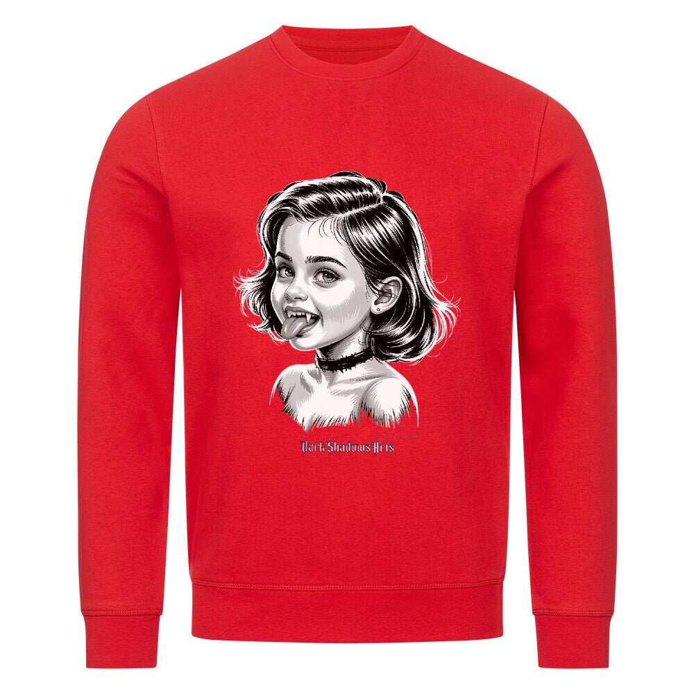 Kleine Vampirin mit Frechmut - Premium Organic Sweatshirt | Sweatshirt | Dark Shadows Arts