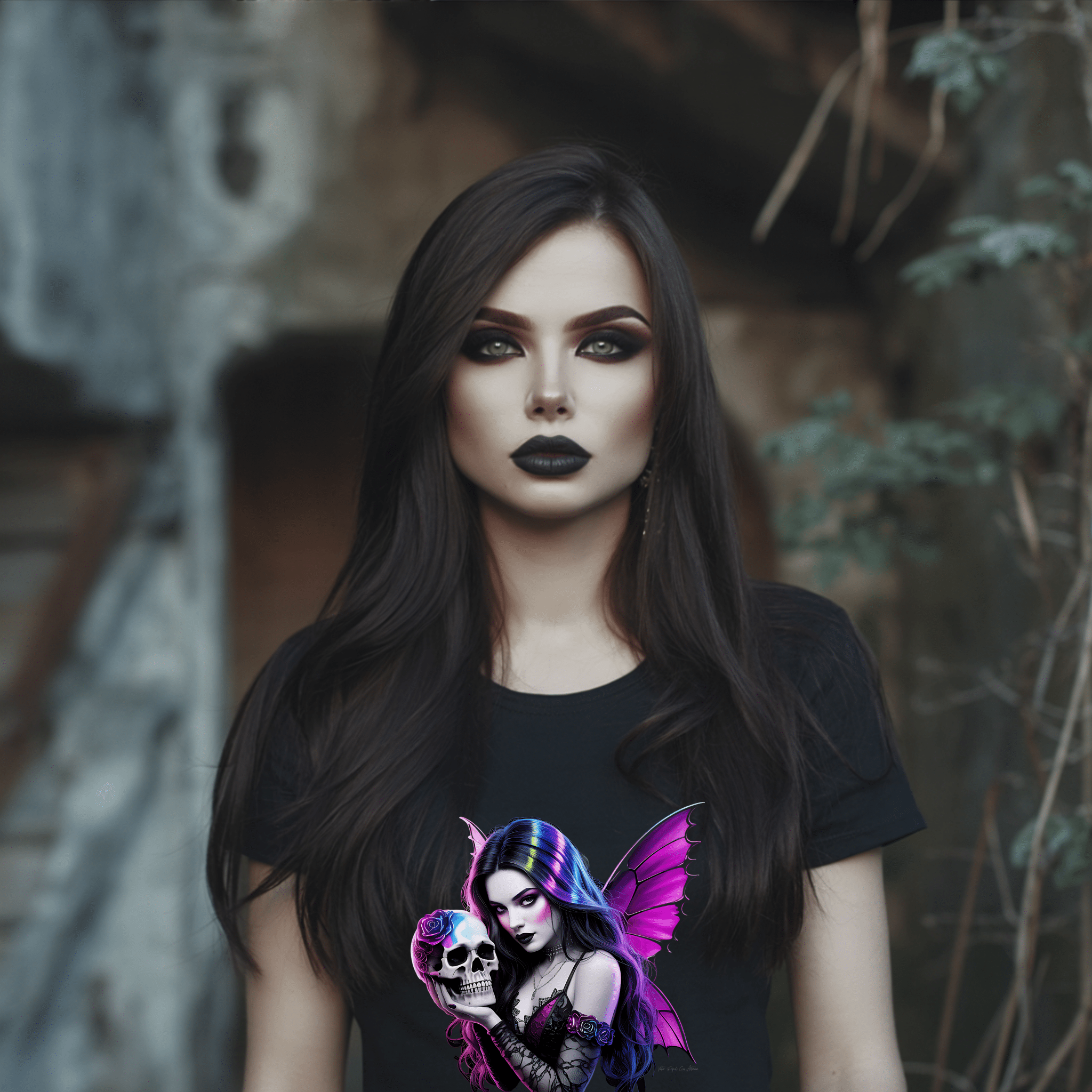 Königin der Schattenflügel - HigherBlanks Premium T-Shirt | T-Shirt | Dark Shadows Arts