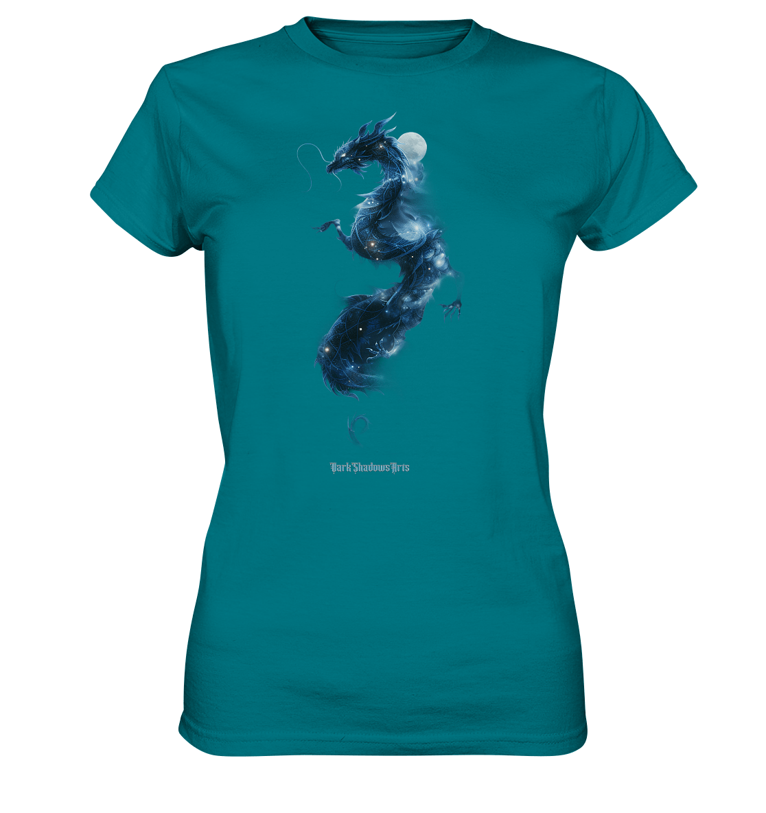 Kosmischer Drachen – Mystische Sternenenergie - Ladies Premium Shirt | Lady - Shirts | Dark Shadows Arts