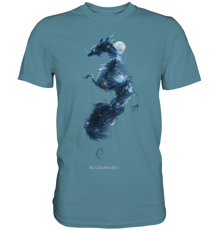 Kosmischer Drachen – Mystische Sternenenergie - Premium Shirt | Unisex - Shirts | Dark Shadows Arts