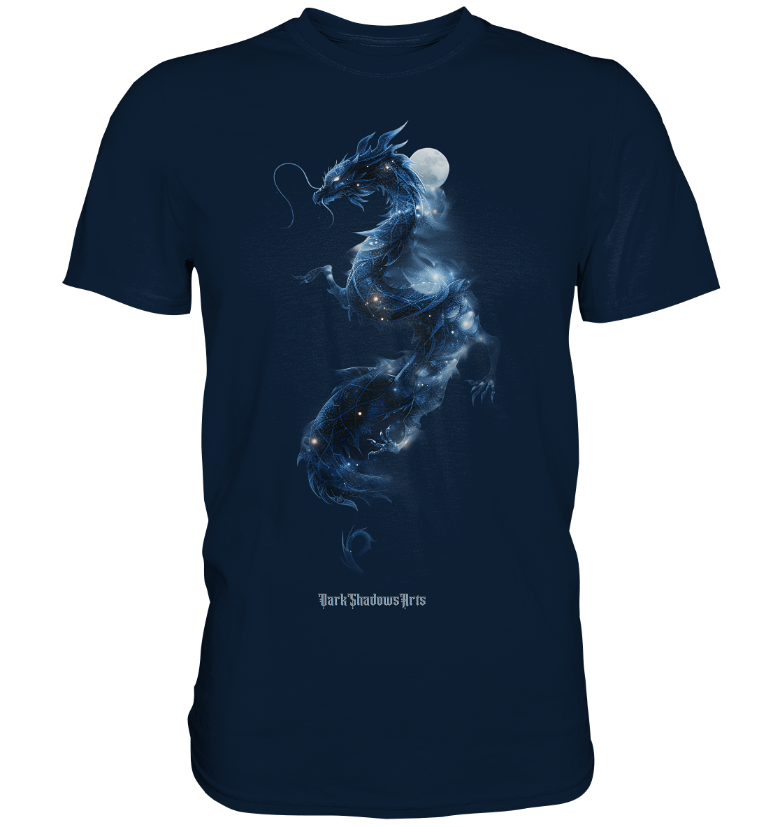 Kosmischer Drachen – Mystische Sternenenergie - Premium Shirt | Unisex - Shirts | Dark Shadows Arts