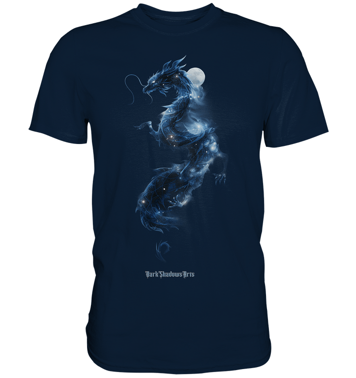 Kosmischer Drachen – Mystische Sternenenergie - Premium Shirt | Unisex - Shirts | Dark Shadows Arts