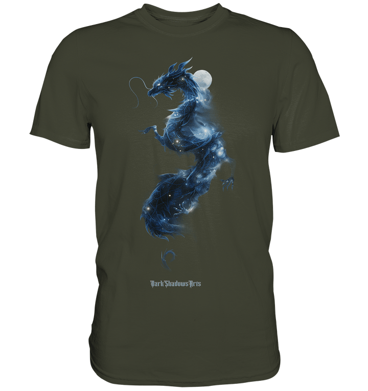 Kosmischer Drachen – Mystische Sternenenergie - Premium Shirt | Unisex - Shirts | Dark Shadows Arts