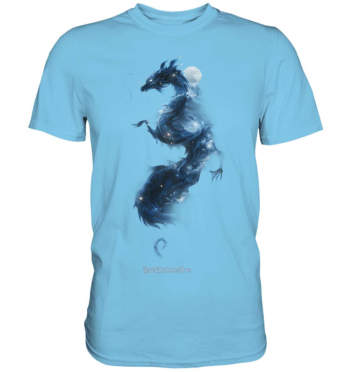 Kosmischer Drachen – Mystische Sternenenergie - Premium Shirt | Unisex - Shirts | Dark Shadows Arts
