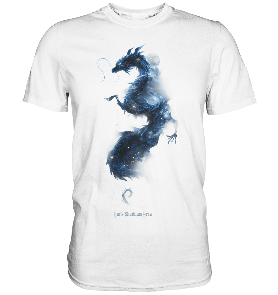 Kosmischer Drachen – Mystische Sternenenergie - Premium Shirt | Unisex - Shirts | Dark Shadows Arts