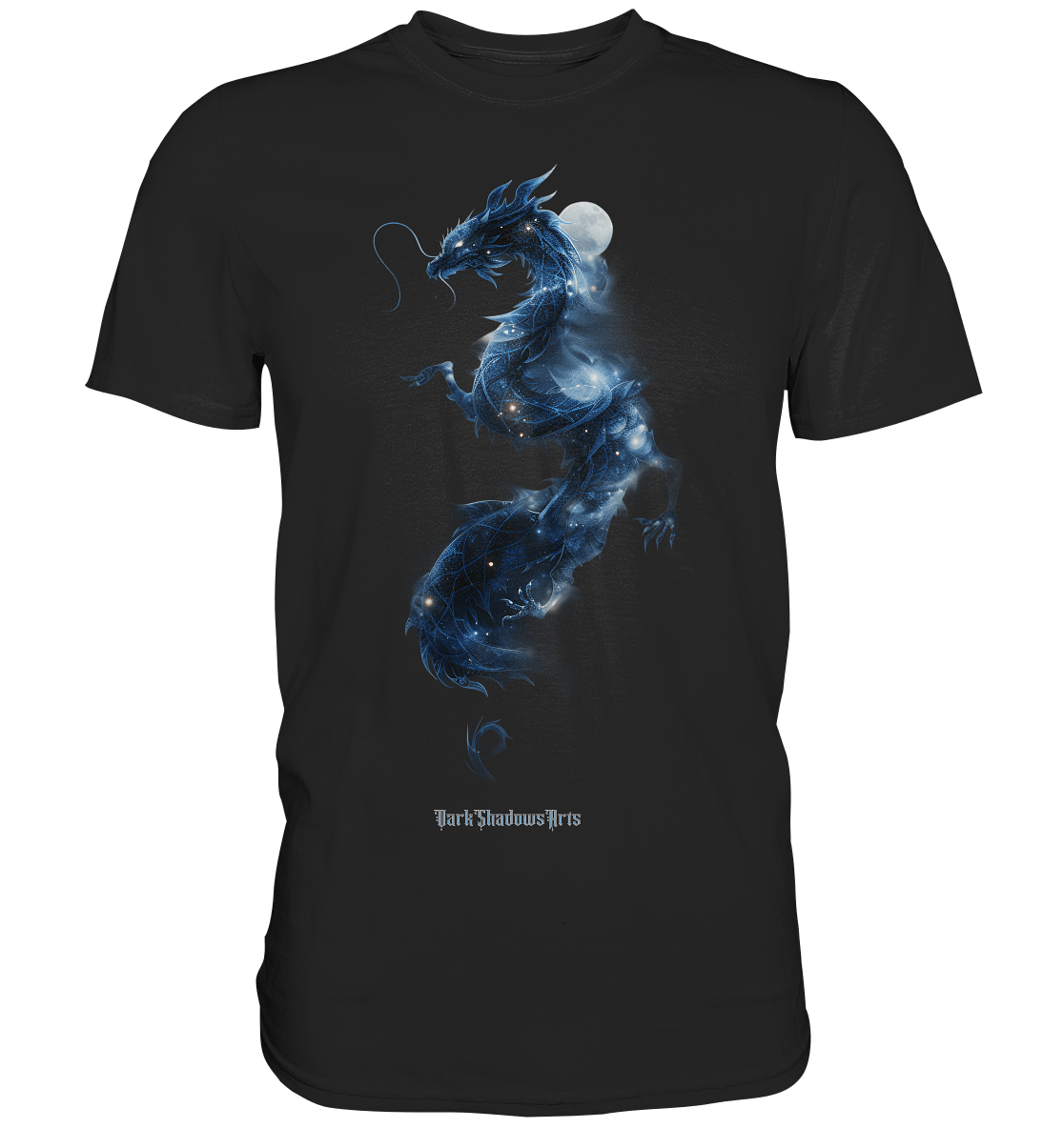 Kosmischer Drachen – Mystische Sternenenergie - Premium Shirt | Unisex - Shirts | Dark Shadows Arts