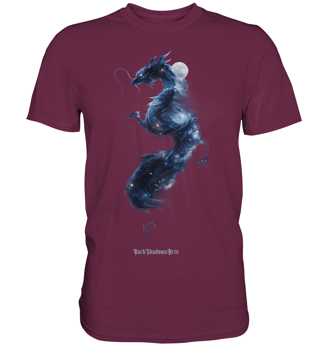 Kosmischer Drachen – Mystische Sternenenergie - Premium Shirt | Unisex - Shirts | Dark Shadows Arts