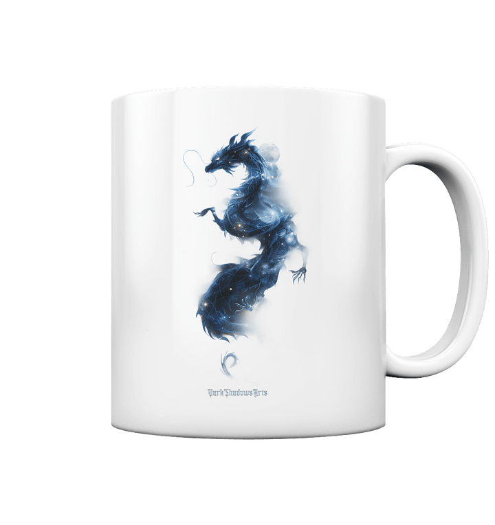 Kosmischer Drachen – Mystische Sternenenergie - Tasse glossy | Trinkgefäße | Dark Shadows Arts