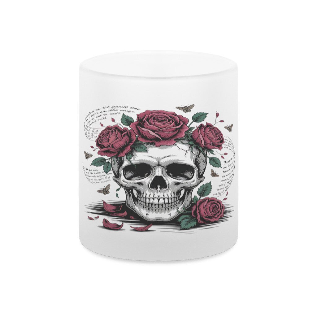 Lebe wild. Stirb poetisch. - Glas - Tasse satiniert | Mug | Dark Shadows Arts