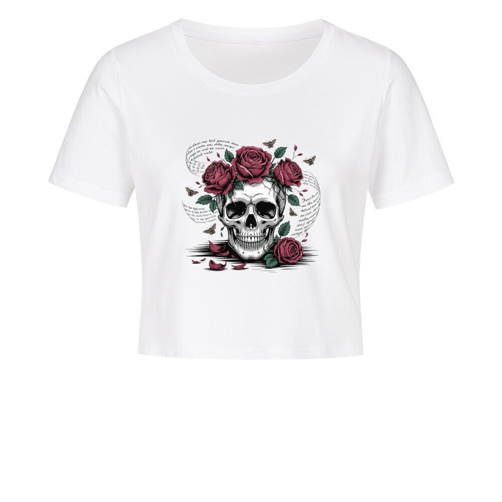 Lebe wild. Stirb poetisch. - Ladies Cropped Tee | T-Shirt | Dark Shadows Arts