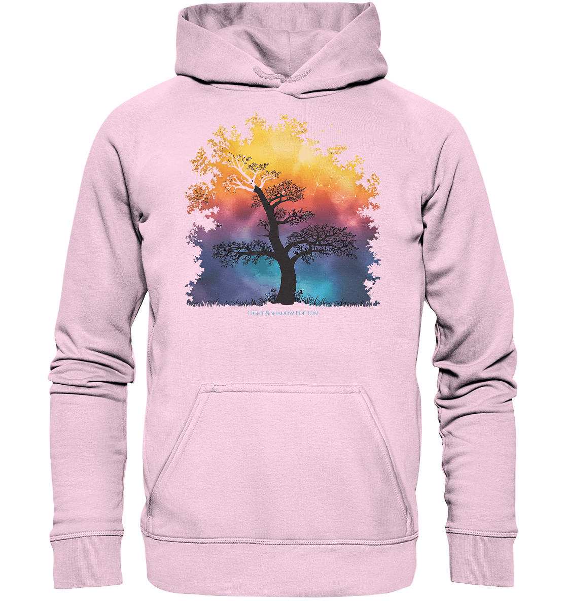 Licht & Schatten – Magische Baumlandschaft mit Sternbild - Basic Unisex Hoodie | Hoodies | Dark Shadows Arts