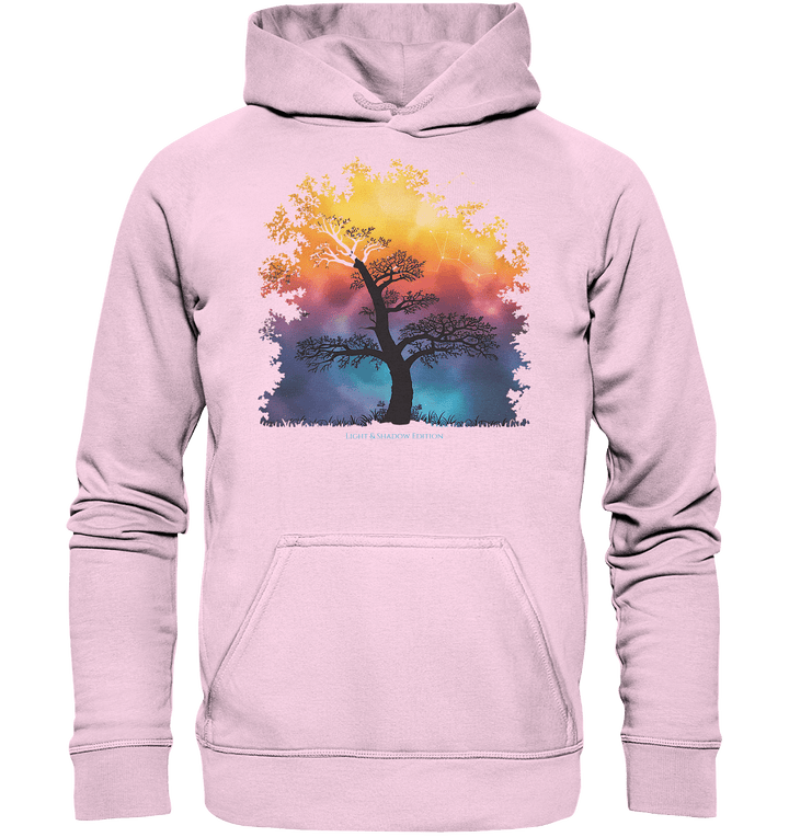 Licht & Schatten – Magische Baumlandschaft mit Sternbild - Basic Unisex Hoodie | Hoodies | Dark Shadows Arts