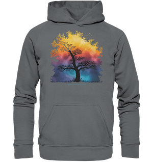 Licht & Schatten – Magische Baumlandschaft mit Sternbild - Basic Unisex Hoodie | Hoodies | Dark Shadows Arts