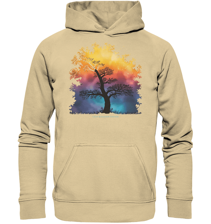 Licht & Schatten – Magische Baumlandschaft mit Sternbild - Basic Unisex Hoodie | Hoodies | Dark Shadows Arts