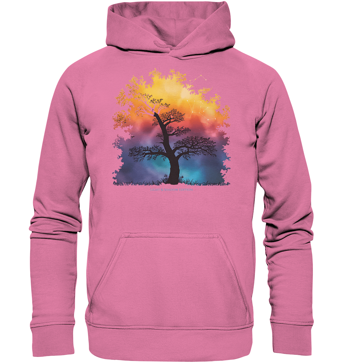Licht & Schatten – Magische Baumlandschaft mit Sternbild - Basic Unisex Hoodie | Hoodies | Dark Shadows Arts
