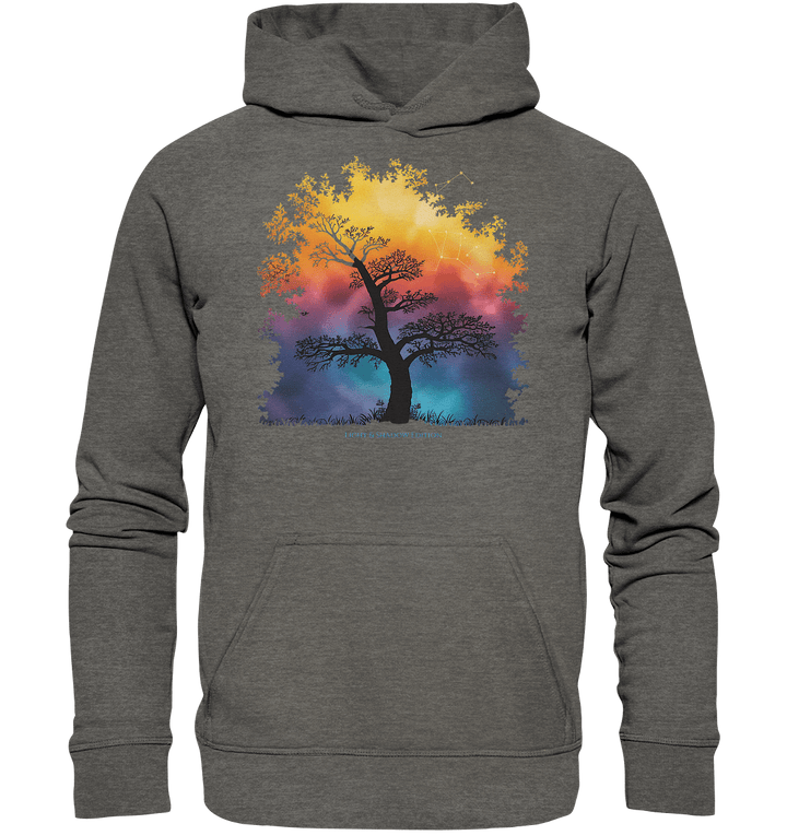Licht & Schatten – Magische Baumlandschaft mit Sternbild - Basic Unisex Hoodie | Hoodies | Dark Shadows Arts