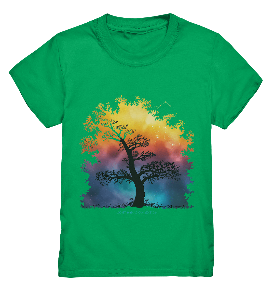 Licht & Schatten – Magische Baumlandschaft mit Sternbild - Kids Premium Shirt | Kids & Babys | Dark Shadows Arts