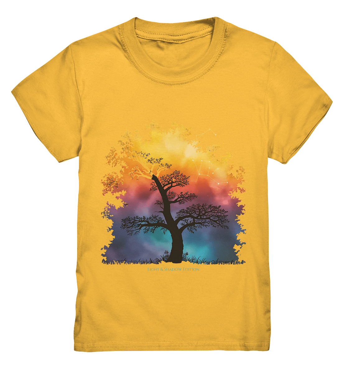 Licht & Schatten – Magische Baumlandschaft mit Sternbild - Kids Premium Shirt | Kids & Babys | Dark Shadows Arts