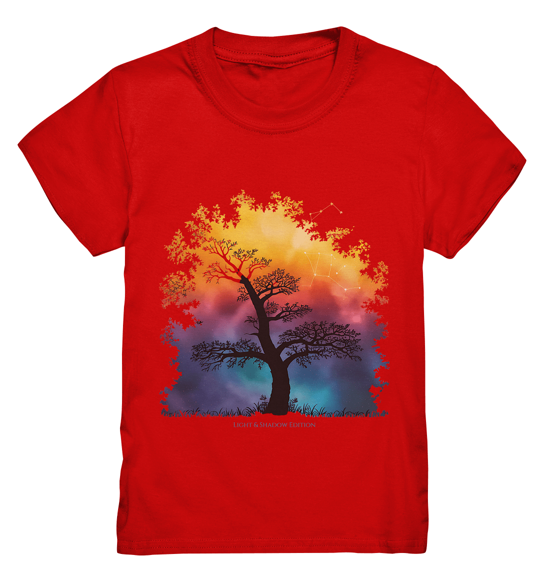 Licht & Schatten – Magische Baumlandschaft mit Sternbild - Kids Premium Shirt | Kids & Babys | Dark Shadows Arts