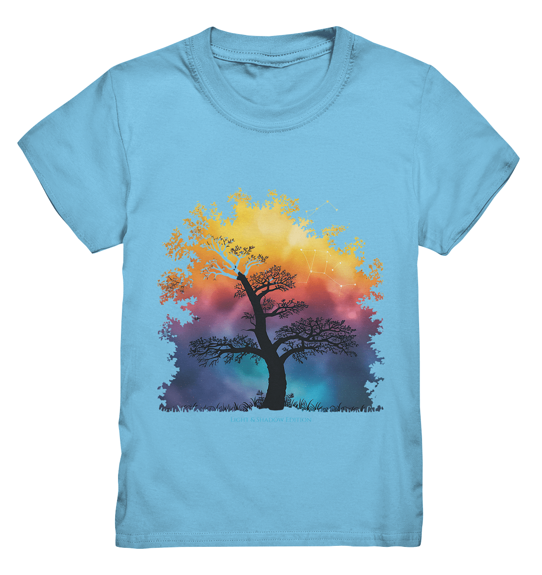 Licht & Schatten – Magische Baumlandschaft mit Sternbild - Kids Premium Shirt | Kids & Babys | Dark Shadows Arts