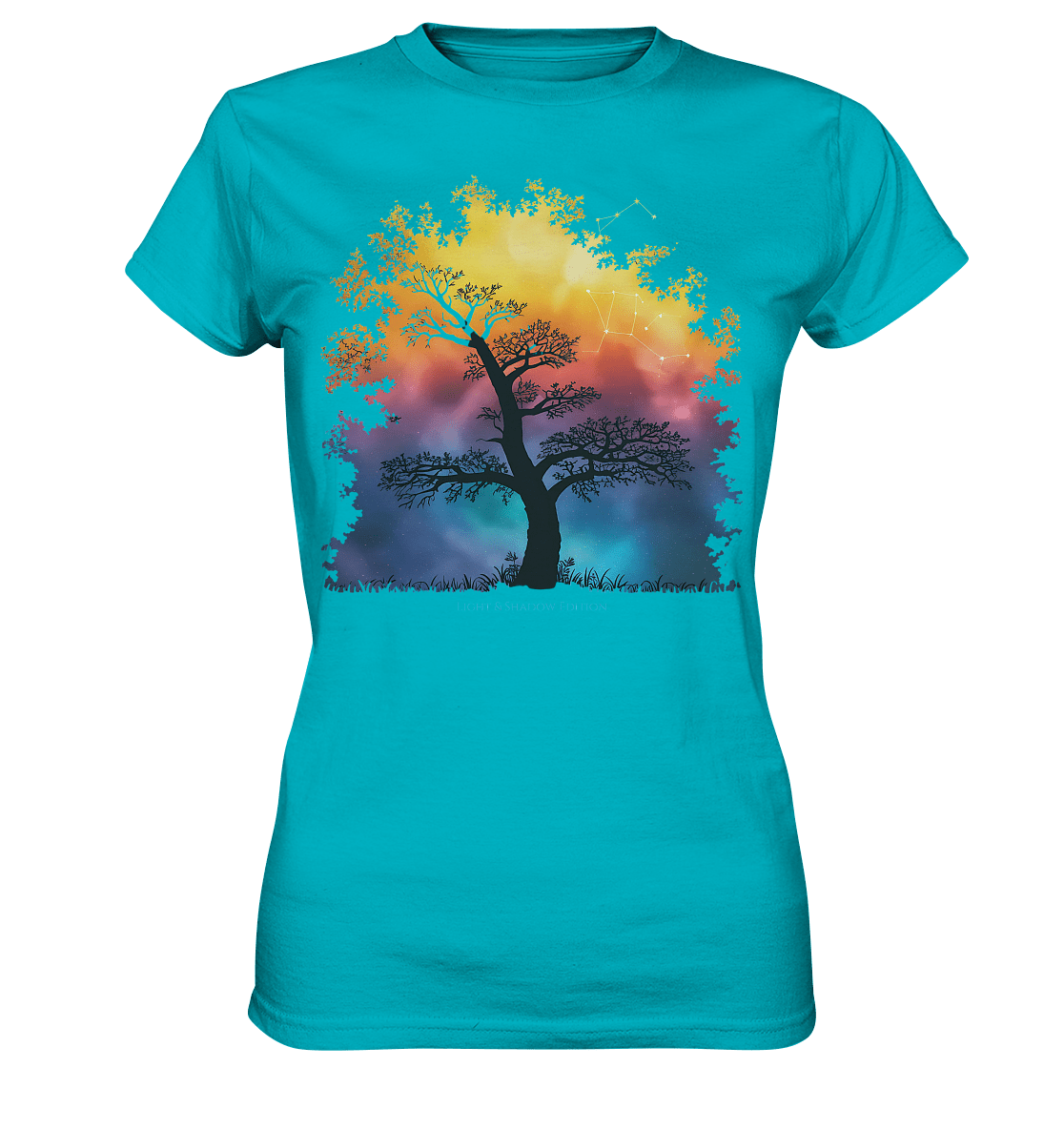 Licht & Schatten – Magische Baumlandschaft mit Sternbild - Ladies Premium Shirt | Lady - Shirts | Dark Shadows Arts