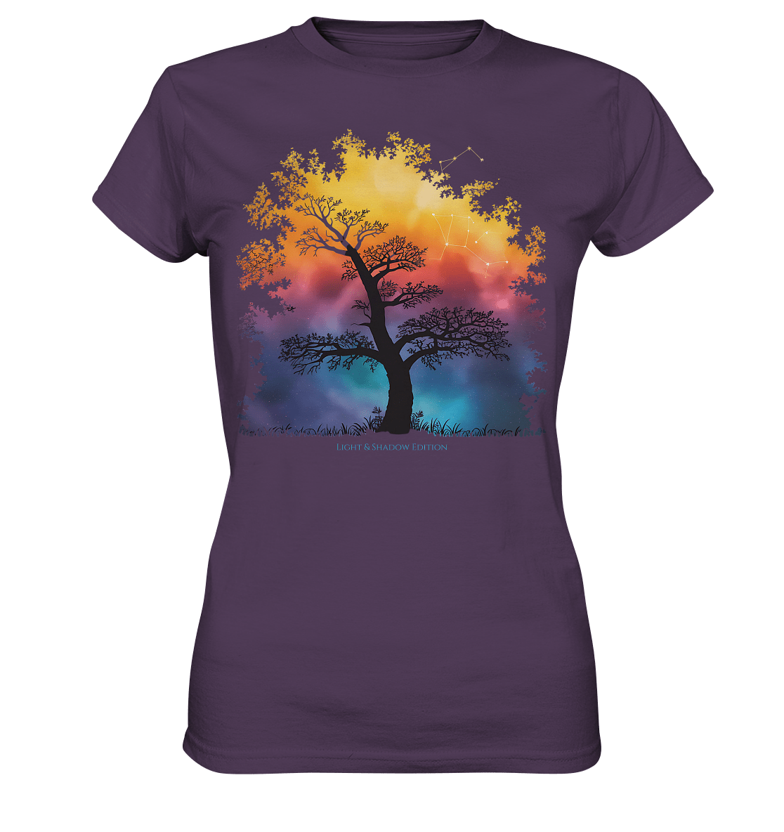 Licht & Schatten – Magische Baumlandschaft mit Sternbild - Ladies Premium Shirt | Lady - Shirts | Dark Shadows Arts