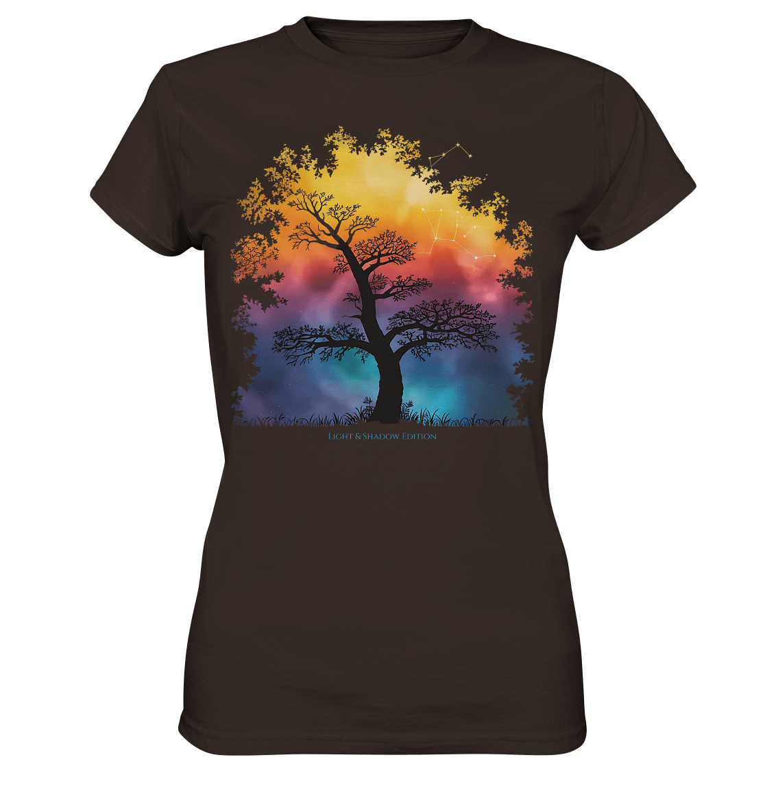 Licht & Schatten – Magische Baumlandschaft mit Sternbild - Ladies Premium Shirt | Lady - Shirts | Dark Shadows Arts