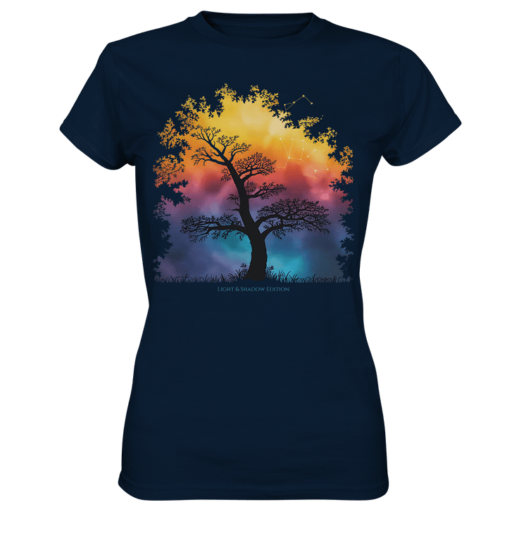 Licht & Schatten – Magische Baumlandschaft mit Sternbild - Ladies Premium Shirt | Lady - Shirts | Dark Shadows Arts