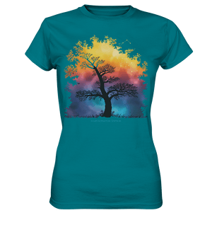 Licht & Schatten – Magische Baumlandschaft mit Sternbild - Ladies Premium Shirt | Lady - Shirts | Dark Shadows Arts