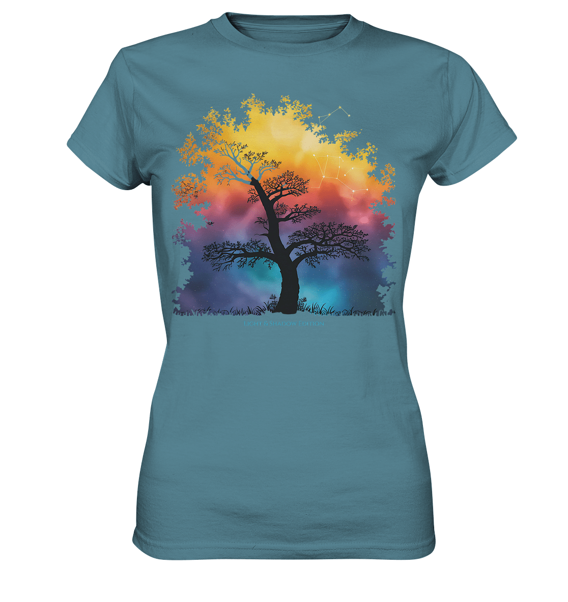 Licht & Schatten – Magische Baumlandschaft mit Sternbild - Ladies Premium Shirt | Lady - Shirts | Dark Shadows Arts