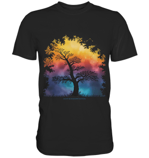 Licht & Schatten – Magische Baumlandschaft mit Sternbild - Premium Shirt | Unisex - Shirts | Dark Shadows Arts