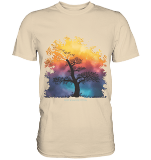 Licht & Schatten – Magische Baumlandschaft mit Sternbild - Premium Shirt | Unisex - Shirts | Dark Shadows Arts