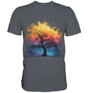 Licht & Schatten – Magische Baumlandschaft mit Sternbild - Premium Shirt | Unisex - Shirts | Dark Shadows Arts