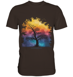 Licht & Schatten – Magische Baumlandschaft mit Sternbild - Premium Shirt | Unisex - Shirts | Dark Shadows Arts