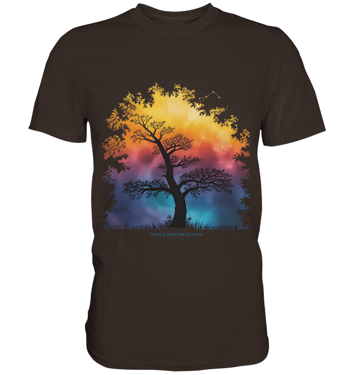 Licht & Schatten – Magische Baumlandschaft mit Sternbild - Premium Shirt | Unisex - Shirts | Dark Shadows Arts