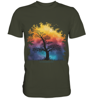 Licht & Schatten – Magische Baumlandschaft mit Sternbild - Premium Shirt | Unisex - Shirts | Dark Shadows Arts