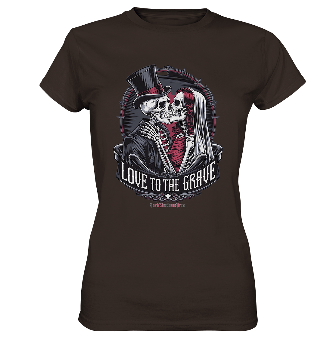 Liebe bis zum Grab - Gothic - Hochzeit mit Skeletten - Ladies Premium Shirt | Lady - Shirts | Dark Shadows Arts