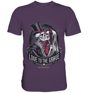 Liebe bis zum Grab - Gothic - Hochzeit mit Skeletten - Premium Shirt | Unisex - Shirts | Dark Shadows Arts