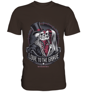 Liebe bis zum Grab - Gothic - Hochzeit mit Skeletten - Premium Shirt | Unisex - Shirts | Dark Shadows Arts