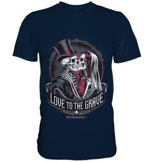 Liebe bis zum Grab - Gothic - Hochzeit mit Skeletten - Premium Shirt | Unisex - Shirts | Dark Shadows Arts