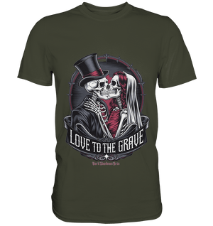 Liebe bis zum Grab - Gothic - Hochzeit mit Skeletten - Premium Shirt | Unisex - Shirts | Dark Shadows Arts