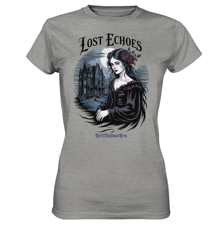 Lost Echoes – Geisterhafte Schönheit vor verlassener Villa im Gothic - Stil - Ladies Premium Shirt | Lady - Shirts | Dark Shadows Arts