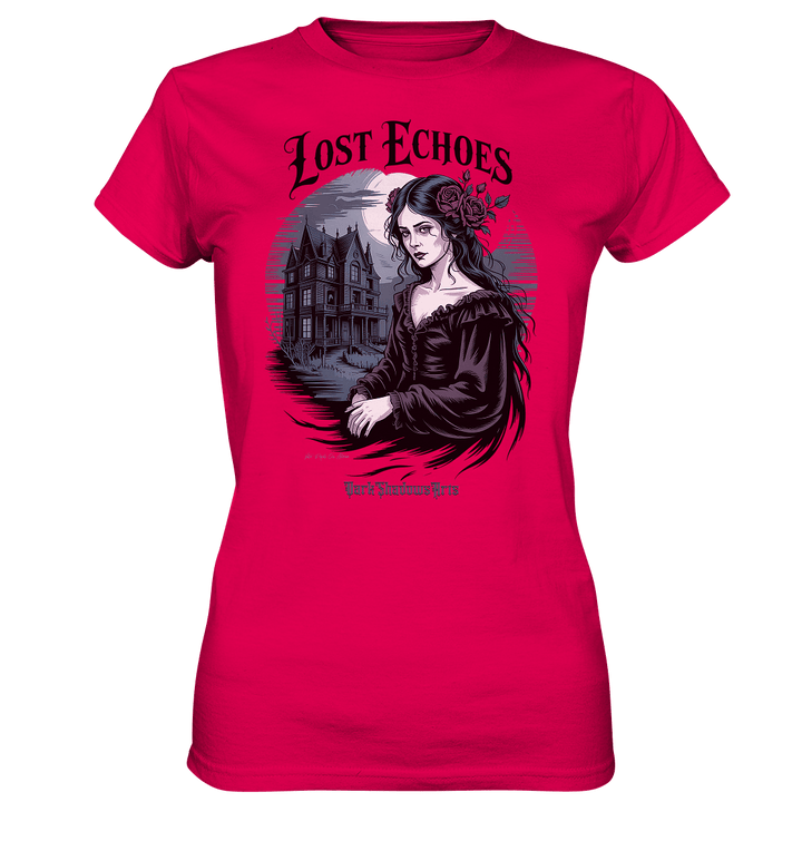 Lost Echoes – Geisterhafte Schönheit vor verlassener Villa im Gothic - Stil - Ladies Premium Shirt | Lady - Shirts | Dark Shadows Arts