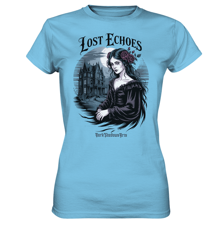 Lost Echoes – Geisterhafte Schönheit vor verlassener Villa im Gothic - Stil - Ladies Premium Shirt | Lady - Shirts | Dark Shadows Arts