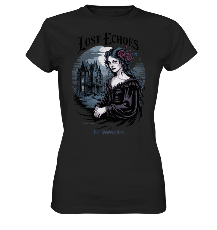 Lost Echoes – Geisterhafte Schönheit vor verlassener Villa im Gothic - Stil - Ladies Premium Shirt | Lady - Shirts | Dark Shadows Arts