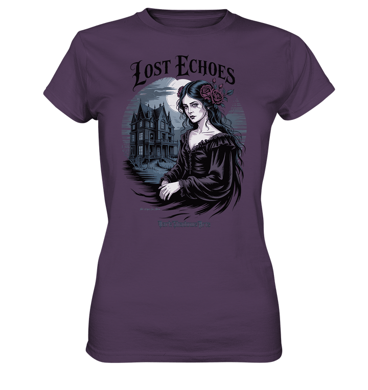 Lost Echoes – Geisterhafte Schönheit vor verlassener Villa im Gothic - Stil - Ladies Premium Shirt | Lady - Shirts | Dark Shadows Arts